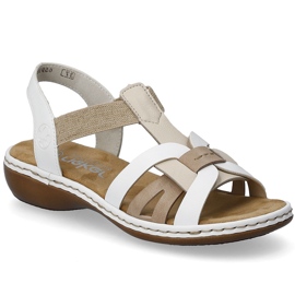 Comfort women's sandals inserted on white erasers Rieker 65918-81