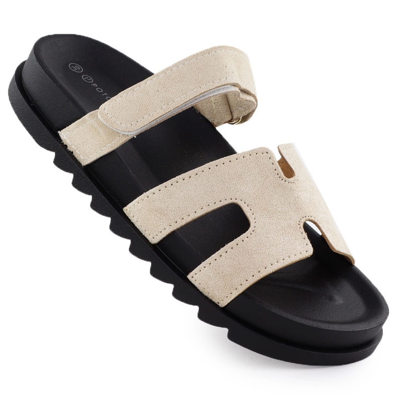 Women's slippers beige Potocki GN17303
