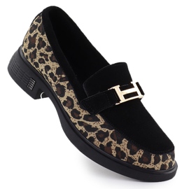 Lordy leather leopard shoes Lords Black Vinceza 66791 Lordy leather leopard shoes Lords Black Vinceza 66791