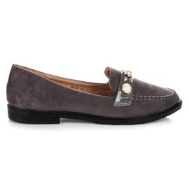 Seastar Loafers with ornaments grey