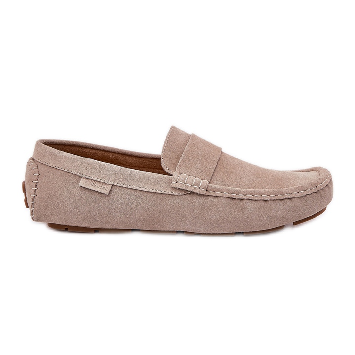 Big star rr174050 men's suede loafers beige