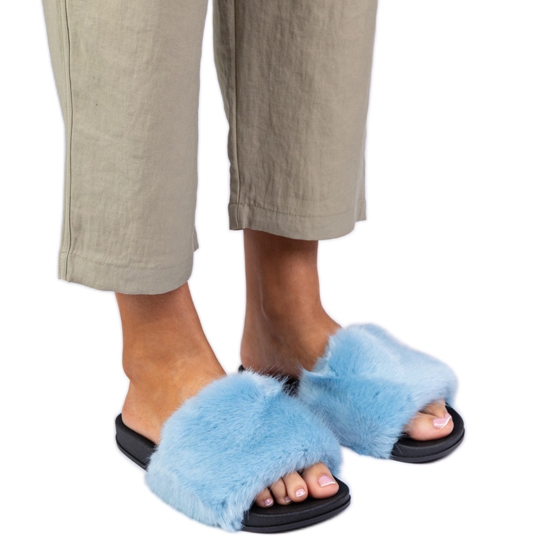 Blue flip flops