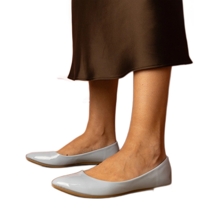 Blue varnished ballerinas Blue varnished ballerinas