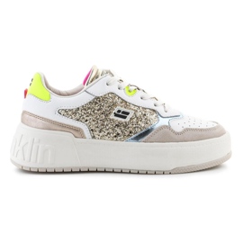 D.Franklin Court Basic Glitter DFSH321096-Gold shoes white