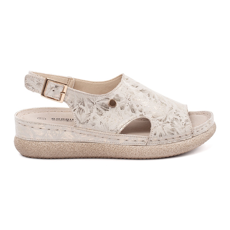 Goodin Light -beige flat sandals with a buckle Goodin Light -beige flat sandals with a buckle