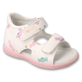 Befado children's sandals 170p116 with candies white