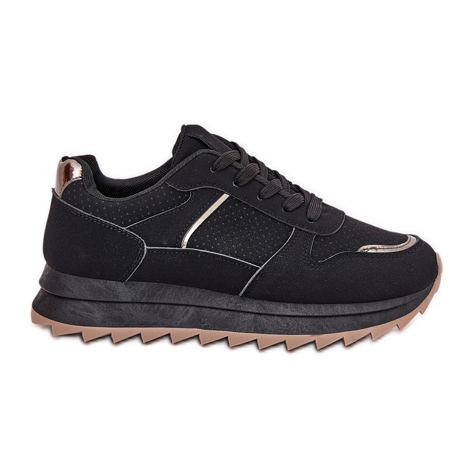 Women's sports shoes on the platform black