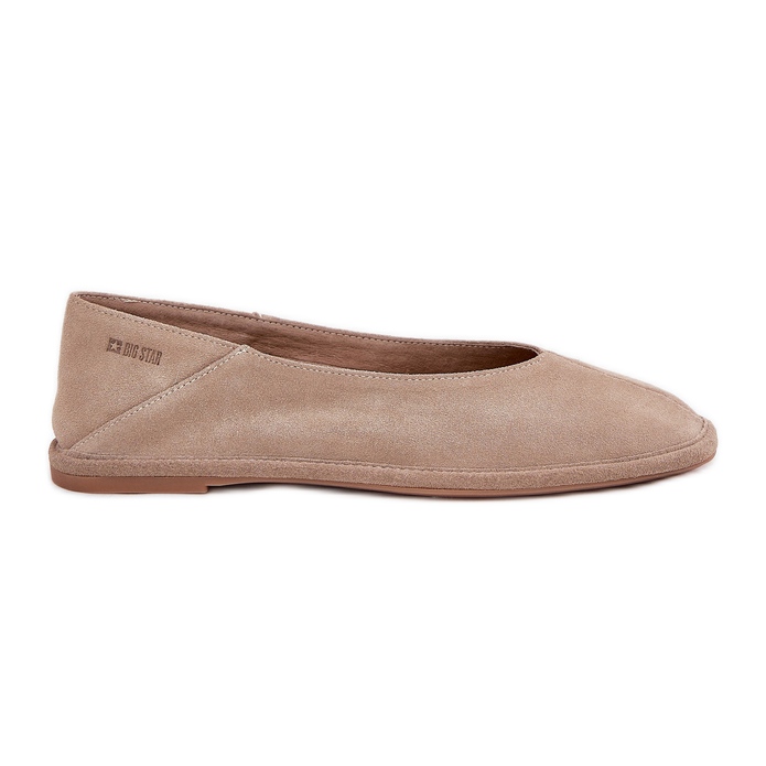 Women's suede ballerinas big star rr274082 beige Women's suede ballerinas big star rr274082 beige