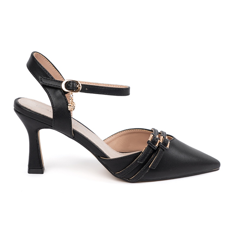 Goodin Black pumps with an open heel