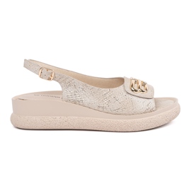 Goodin Flat sandals with Taupe decoration beige