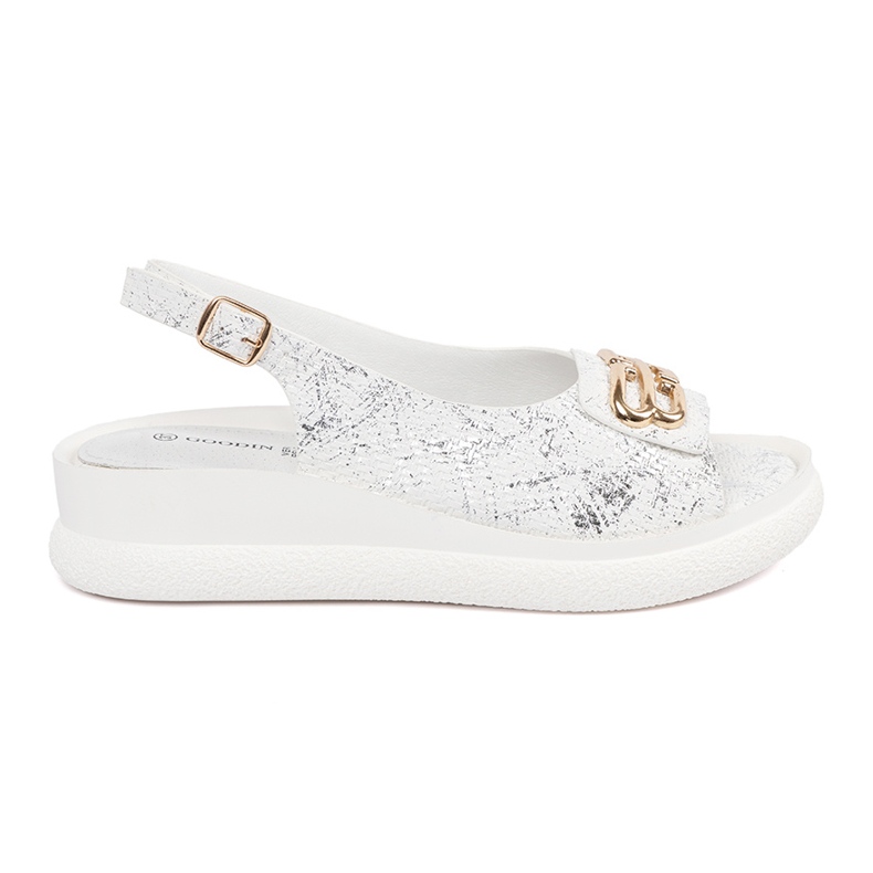 Goodin Flat sandals white with an ornament