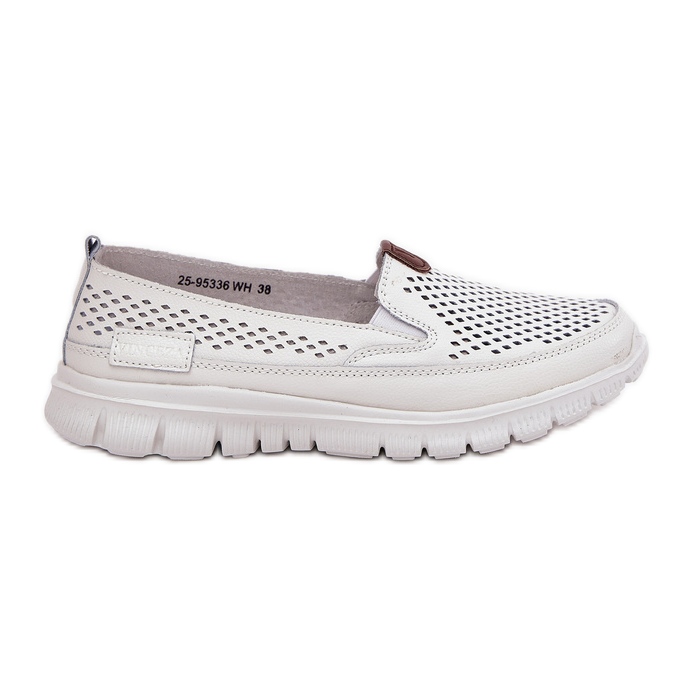 Openwork Vinceza 95336 natural ballerinas white Openwork Vinceza 95336 natural ballerinas white