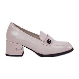 Painted leather shoes with Vinceza 18105 gray high heels grey Painted leather shoes with Vinceza 18105 gray high heels grey