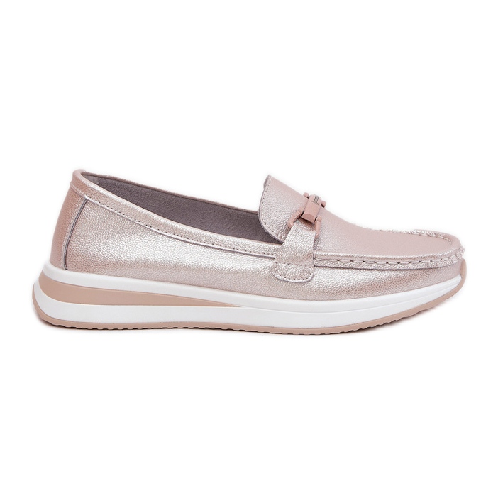 S.Barski Women's leather loafers S. Barski gr51-598 pearl pink S.Barski Women's leather loafers S. Barski gr51-598 pearl pink