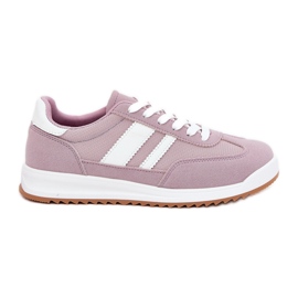 Evento Women's sneakers with eco suede purple