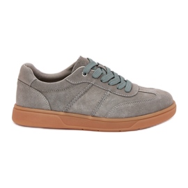 Evento Suede low sneakers women's green paliana Evento Suede low sneakers women's green paliana