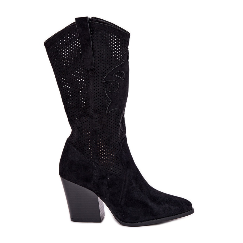 Openwork boots on the post S.barski HY51-606 black