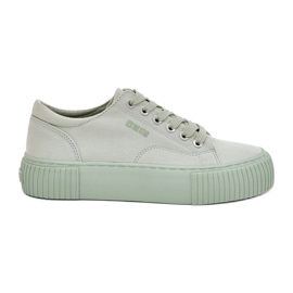 Women's material sneakers Big Star RR274408 Green-Station