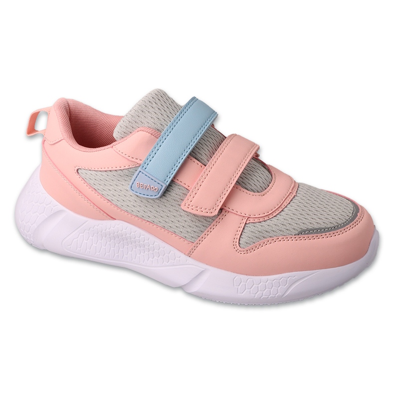 Children's sports Befado with Velcro 452X003 pink/gray