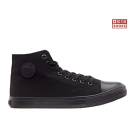 Big Star Men's shoes high star ff174550 black sneakers