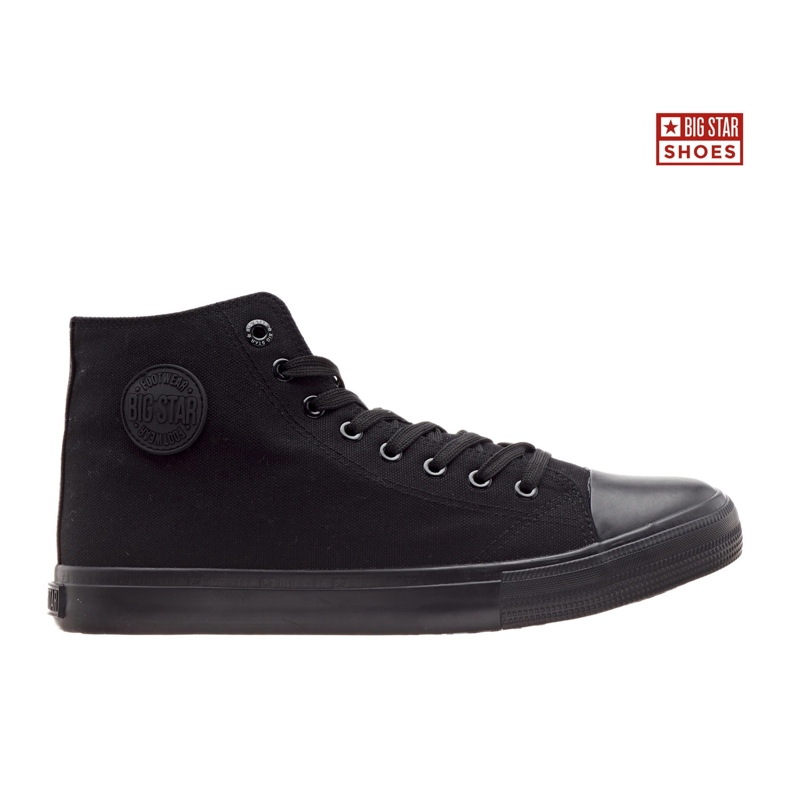 Big Star Men's shoes high star ff174550 black sneakers