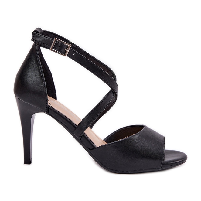 Sergio Leone Fashionable sandals on a black pin