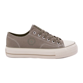 Men's sneakers on the Big Star RR174325 platform green Men's sneakers on the Big Star RR174325 platform green