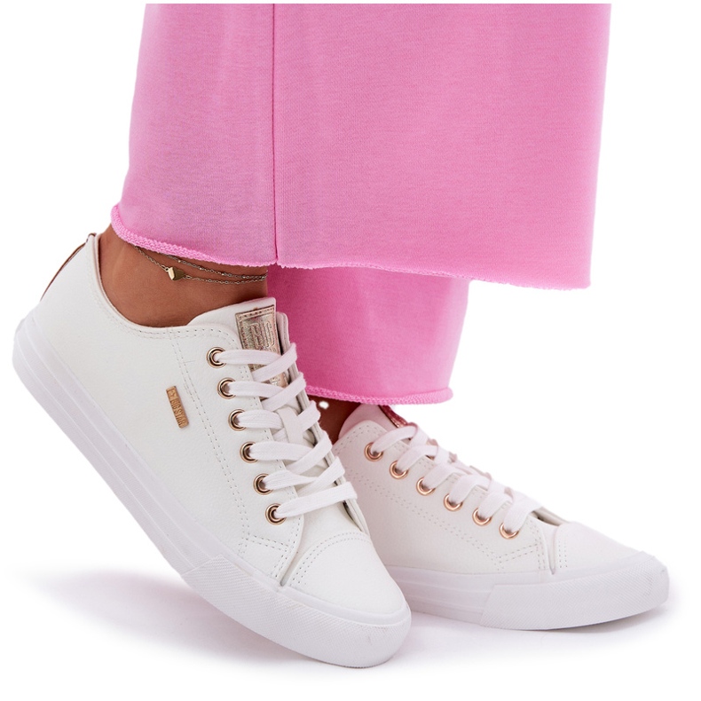 Women's sneakers with eco leather big star rr274748 white Women's sneakers with eco leather big star rr274748 white