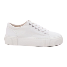 Women's material sneakers big star rr274405 white
