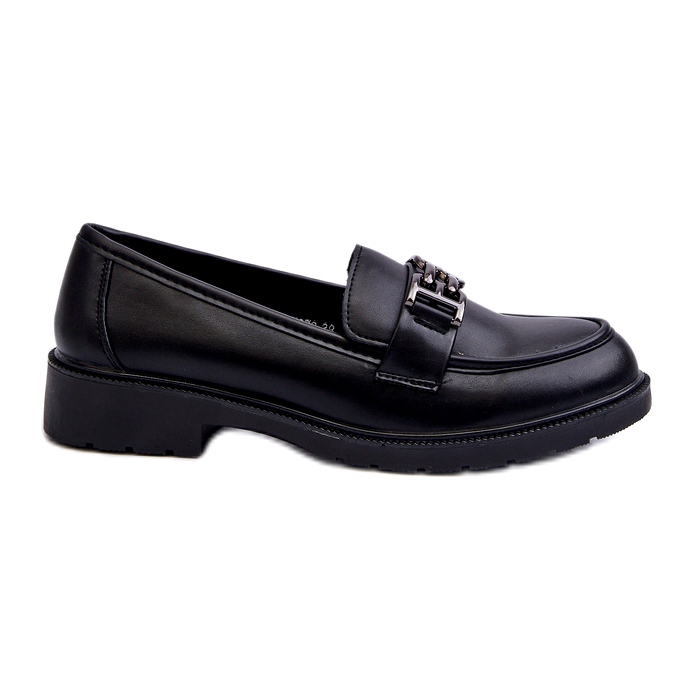 S.Barski Women's eco-leather moccasins with an ornament of S. Barski HY372 Black S.Barski Women's eco-leather moccasins with an ornament of S. Barski HY372 Black