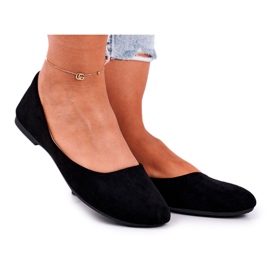 Evento Women's suede ballerinas 9bl02-1031 leather insole black insert