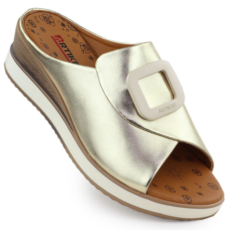 Leather wedges Matelic Golden Artiker 56C2146 Leather wedges Matelic Golden Artiker 56C2146