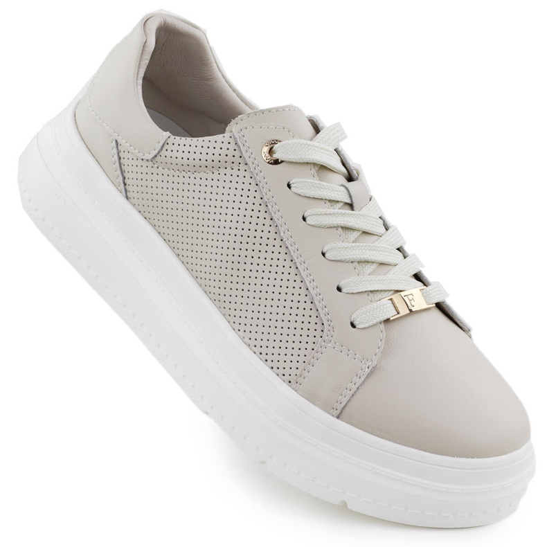 Women's sports shoes on the platform beige Filippo 6731 Women's sports shoes on the platform beige Filippo 6731