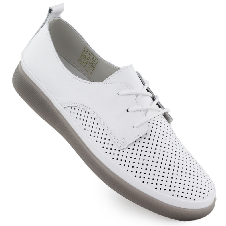 Women's leather shoes openwork lace -up white Filippo 6788 Women's leather shoes openwork lace -up white Filippo 6788