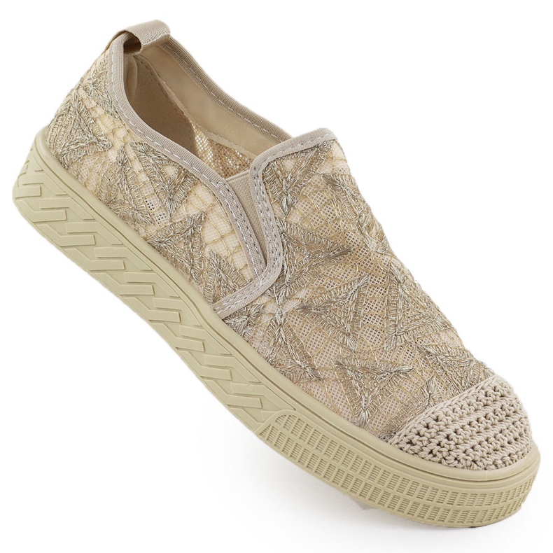 ARTIKER Women's espadrilles inserted with lace beige artker 56c2127