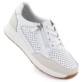 Openwork leather Sneakers on the White Artiker 56C1673 slider