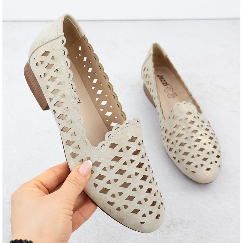 Women's openwork shoes golden Jezzi asa222-8 Women's openwork shoes golden Jezzi asa222-8