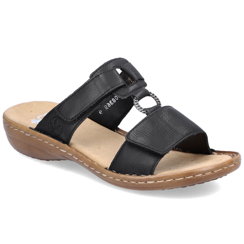Women's flip-flops for Velcro Black Rieker 60885-00