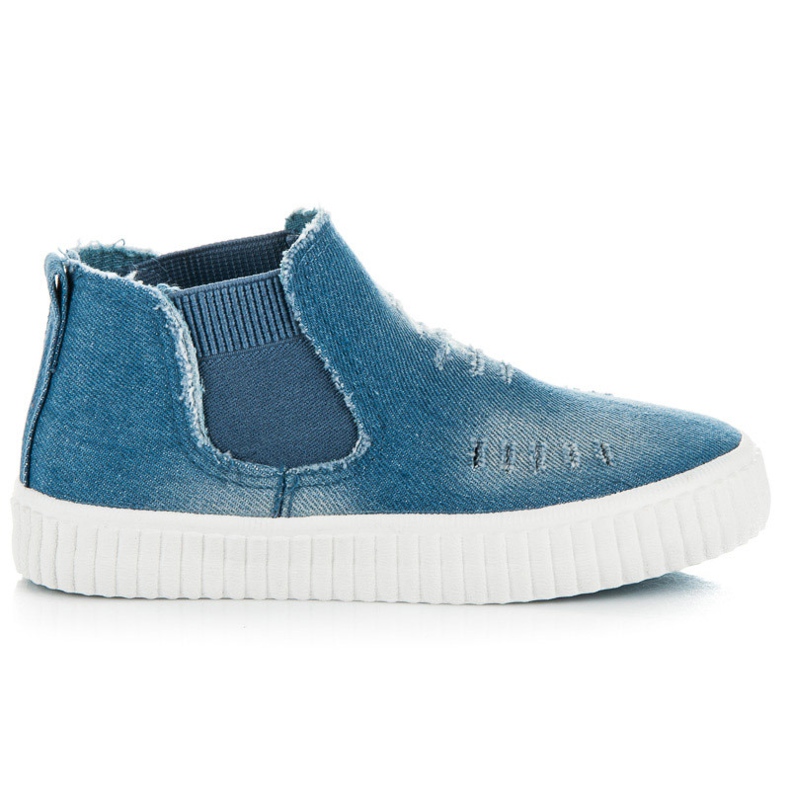 Sport Denim sneakers above the ankle blue