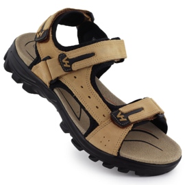 Camel Vanhorn 28302 leather sandals brown