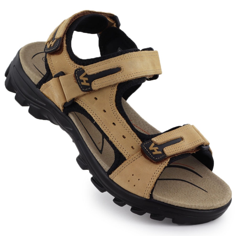 Camel Vanhorn 28302 leather sandals brown