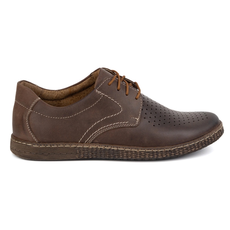 KOMODO Men's leather shoes casual 933/l/2 brown