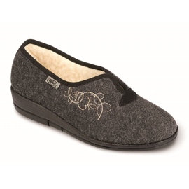 Befado Women's slippers insulated 940d357 gray grey Befado Women's slippers insulated 940d357 gray grey