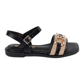 Goodin Black sandals with a leather insole