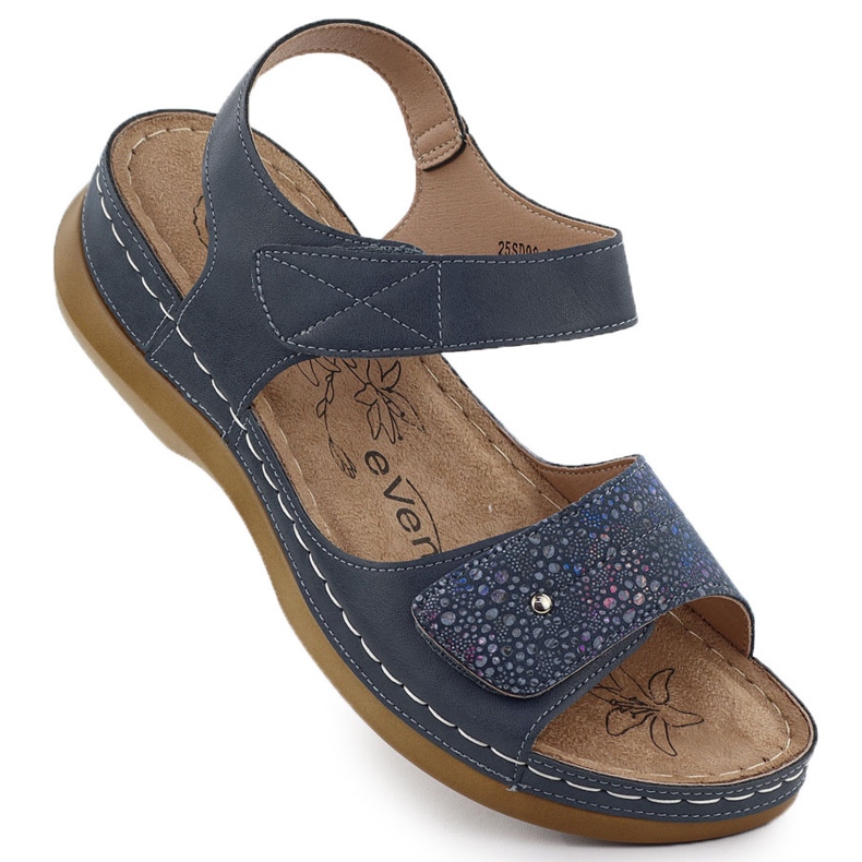 Women's sandals for Velcro Evento 8988 blue Women's sandals for Velcro Evento 8988 blue