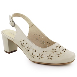 Women's sandals full of openwork beige Sergio Leone SK179 Women's sandals full of openwork beige Sergio Leone SK179