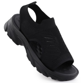 Women's sandals built -in black Potocki to90302