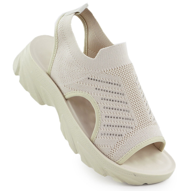 Women's sandals built -in beige Potocki to90302