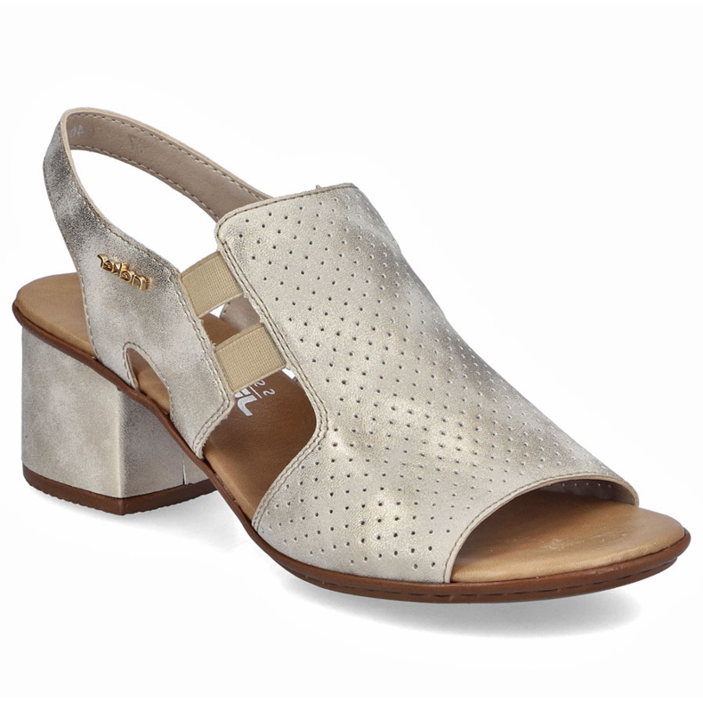 Women's high heels Sandals Golden Rieker 64665-60 Women's high heels Sandals Golden Rieker 64665-60