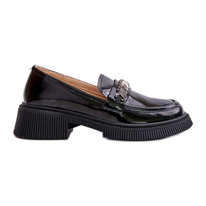 S.Barski Women's varnished LoAffoles loafers with decoration LZ42-030 black S.Barski Women's varnished LoAffoles loafers with decoration LZ42-030 black